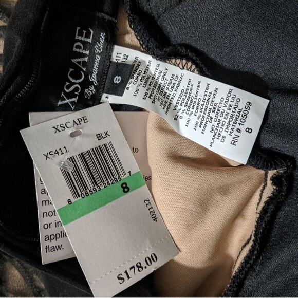 Xscape By Joanna Chen Cocktail Dress Size 8 NWT - Picture 5 of 12